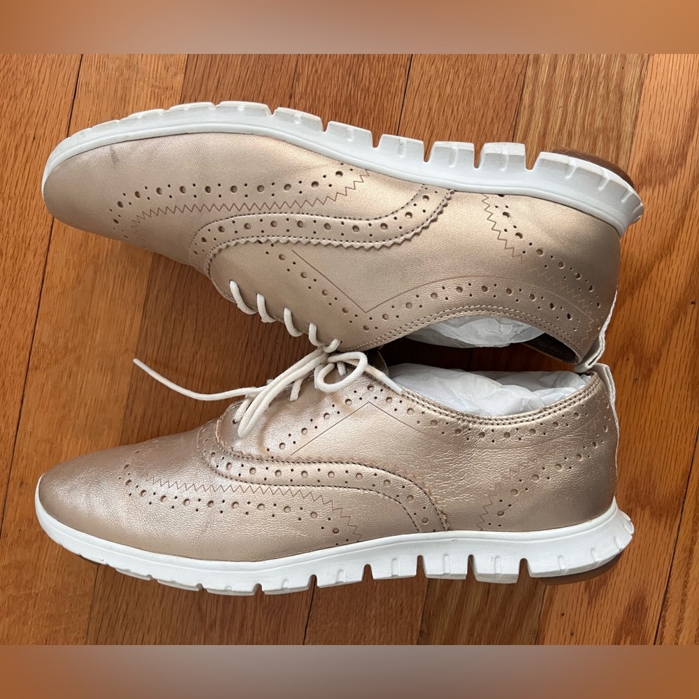 Cole Haan gold zerogrand Oxford